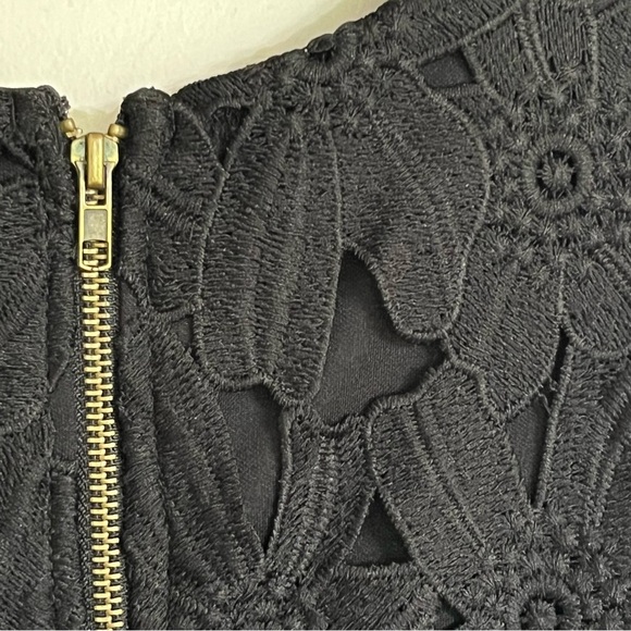 ASTR The Label Textured Crochet Lace Floral Sheath Dress Sleeveless Black Sz S - Picture 11 of 12